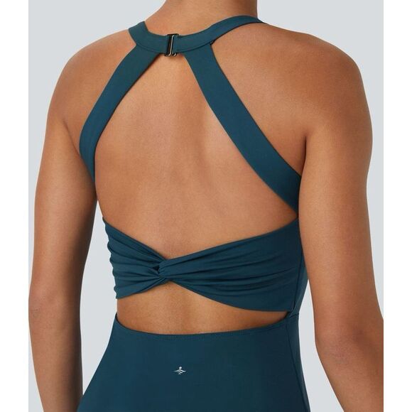 NWT Halara Twisted Backless Active Dress Blue Size 3X Athleisure Mini - Picture 3 of 10
